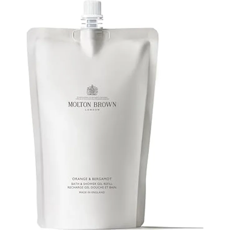 Molton Brown Orange & Bergamot Bade- und Duschgel Nachfüllpackung 400 ml, Umweltfreundliche Reinigung mit belebendem Zitrusduft