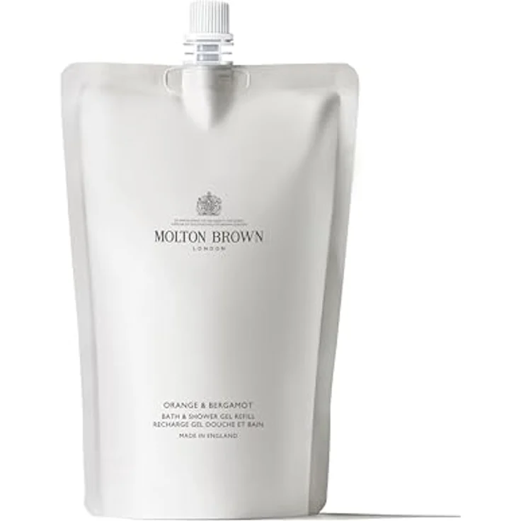 Molton Brown Orange & Bergamot Bade- und Duschgel Nachfüllpackung 400 ml, Umweltfreundliche Reinigung mit belebendem Zitrusduft – Bild 1