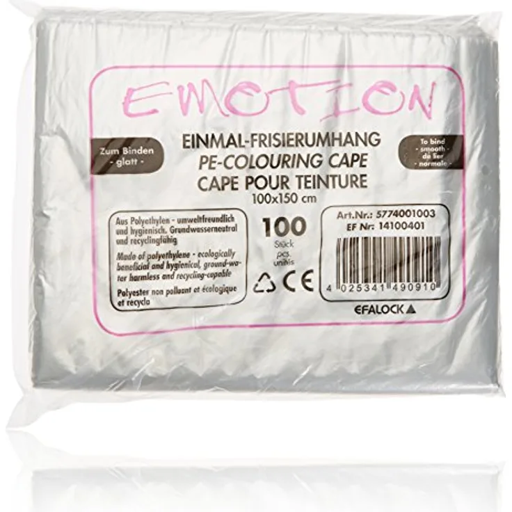 Efalock Professional Emotion Einmal-Frisierumhang glatt, 1er Pack, (1x 100 Stück)