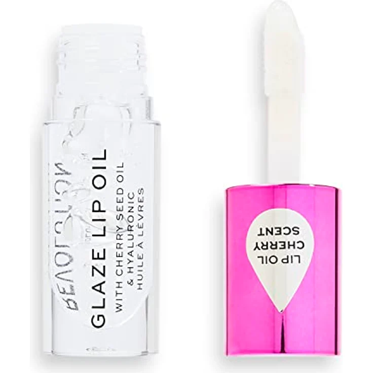 Makeup Revolution, Glaze Lip Oil, Pflegendes Lippenöl, Lust Clear, 4.6ml – Bild 2