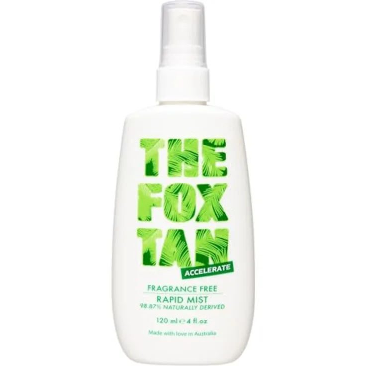 THE FOX TAN Fragrance Free Rapid Tanning Mist, Bräunungsbeschleuniger für Gesicht und Körper, 120 ml