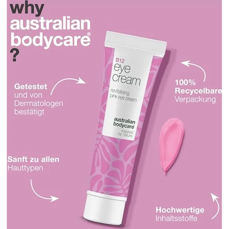Australian Bodycare B12 Revitalisierende Augencreme, 15 ml, feuchtigkeitsspendend, gegen Schwellungen und dunkle Augenringe – Bild 4