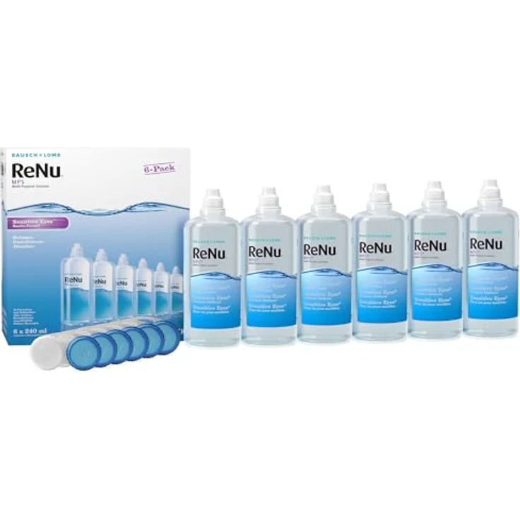 ReNu MPS Sensitive Eyes 6-Monats-Pack 6x 240 ML All-in-One-Lösung zur Reinigung, Desinfektion & Aufbewahrung – Bild 3