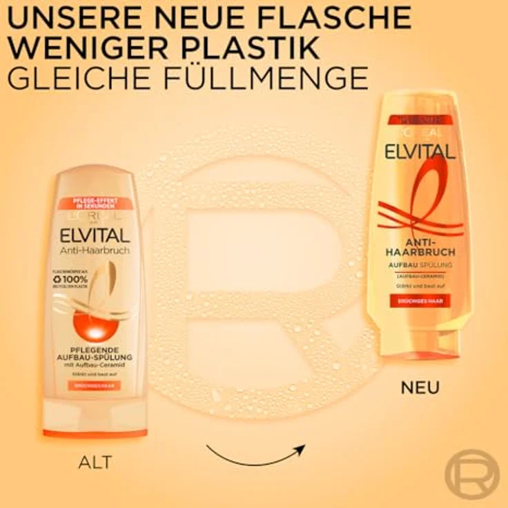 L'Oréal Paris Elvital Anti-Haarbruch Pflegende Aufbauspülung mit Aufbau-Ceramid, 6 x 250 ml - Intensive Haarstruktur-Wiederherstellung für weniger Haarbruch – Bild 2