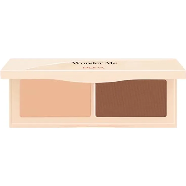 Pupa Milano Wonder Me Natural Sculpt, Double Face Contour Palette - 8.0 g Perfecting and Contouring Face Powder - Blendable Face Makeup - 002