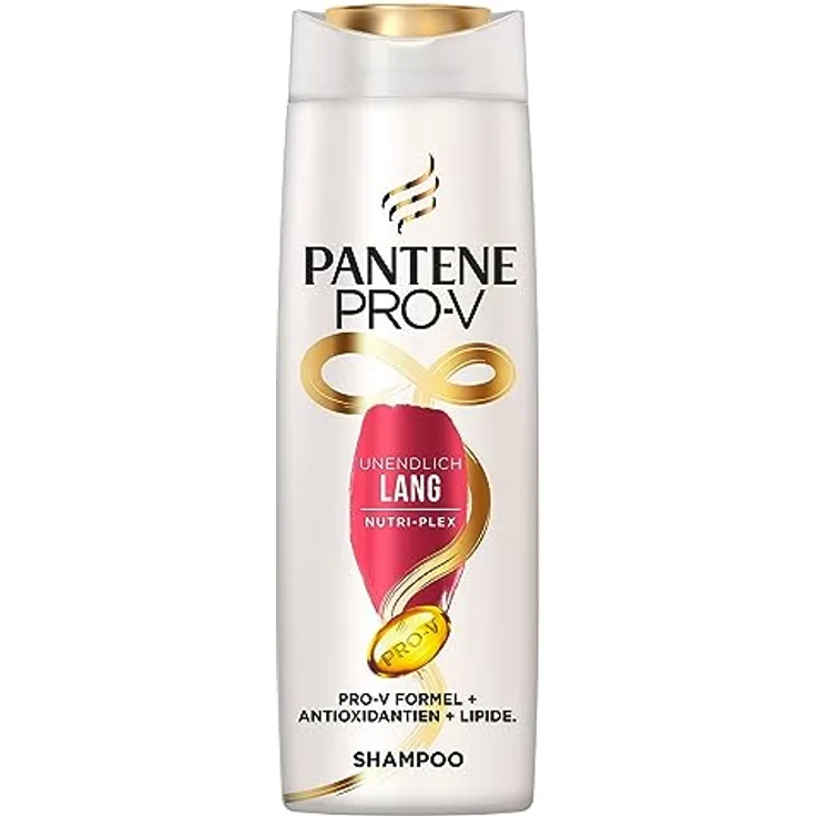 Pantene Pro-V Shampoo, Unendlich Lang | Für Mittellanges Bis Langes Geschädigtes Haar | Sichtbar Gesünderes, Stärkeres Haar Von Den Wurzeln Zu Den Spitzen | Mit Niacinamid + Vitamin E, 300 ml