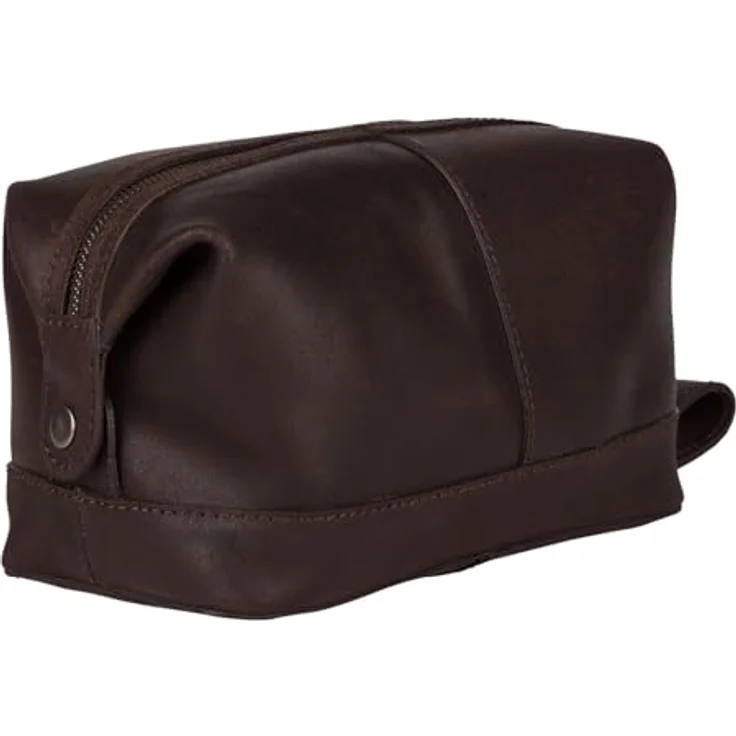 Burkely, Necessaire, Fundamentals Vintage, Braun, 4 l, Kulturtasche aus robustem Leder mit wasserdichtem Innenfach – Bild 3