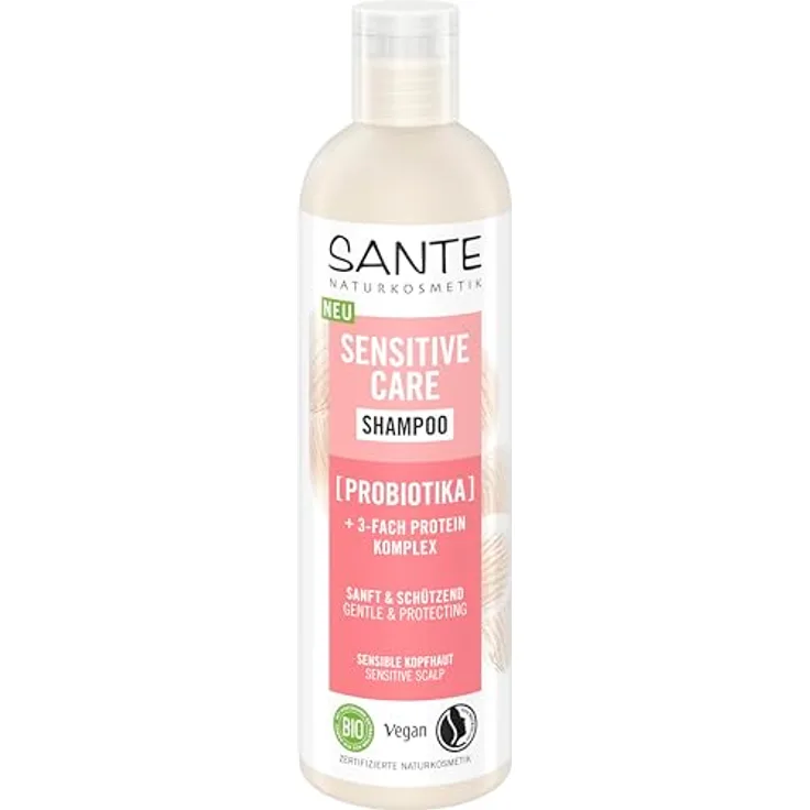 Sante Naturkosmetik Sensitive Care Shampoo, 250 ml, feuchtigkeitsspendend & pH-ausgleichend
