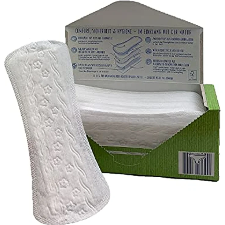 COSMEA Bio & Vegan Slipeinlagen Lang aus Bio-Baumwolle, ohne Chemie & ohne Tierversuche, atmungsaktiv, für leichte Menstruation 26 Stück – Bild 6