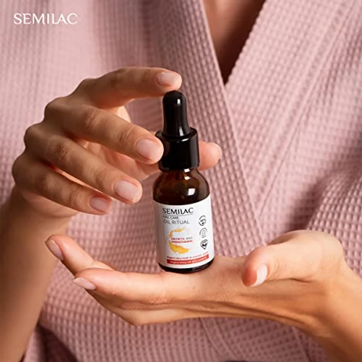 Semilac Regeneratives Nagel- und Nagelhautöl 11 ml, pflegt Nägel und Nagelhaut, Erdbeerduft – Bild 3