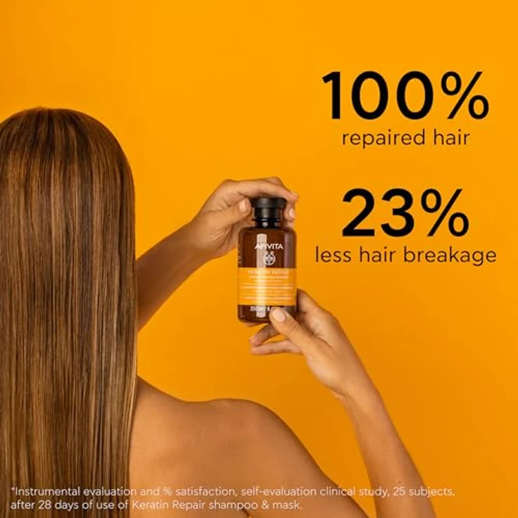 Apivita Keratin Repair Shampoo – Nährend & Reparierend mit Honig und Pflanzenkeratin 250ml, stärkt Haarstruktur – Bild 2