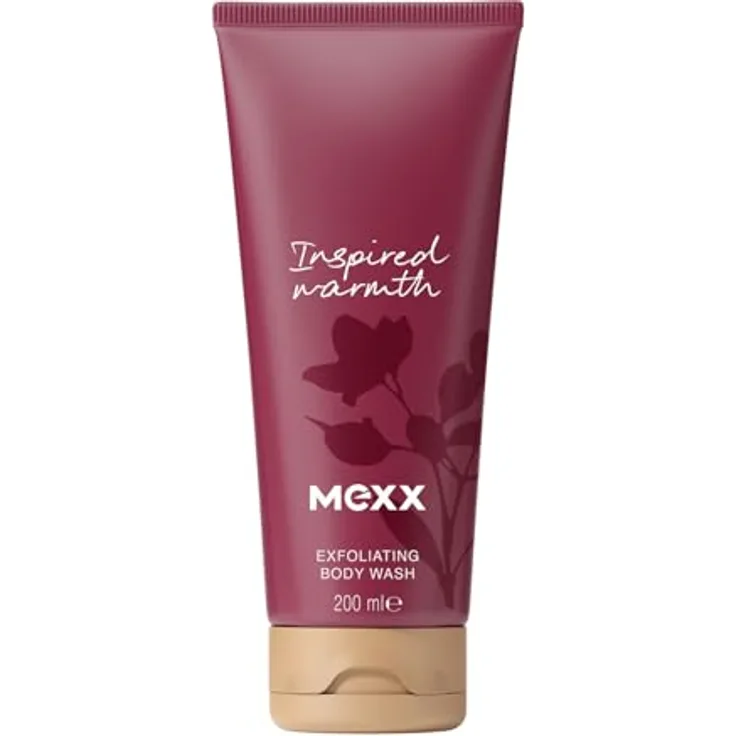 Mexx Inspired Warmth Duschpeeling, fruchtiges Körperpeeling mit stimmungsaufhellenden Eigenschaften, 200 ml