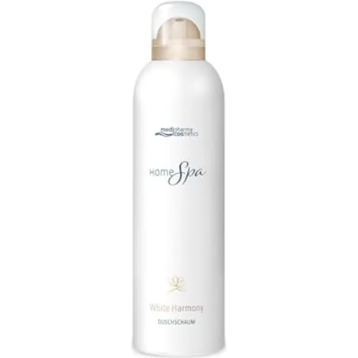Medipharma Cosmetics Home Spa White Harmony Duschschaum 200 ml - Mit Bio-Cotton-Extrakt, Aloe Vera, vegan