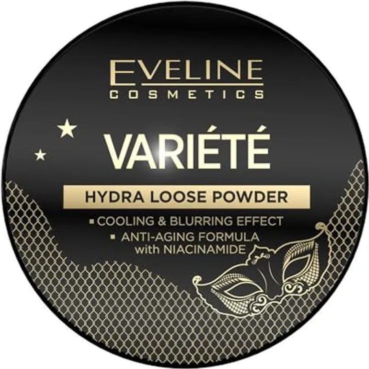 Eveline Cosmetics Varieté Kühlendes Loses Puder mit Anti-Aging-Komplex, 5g, Wasserbasierte Formel, Feuchtigkeitsspendend und Erfrischend