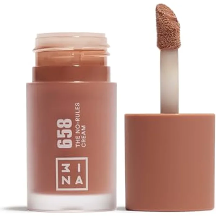 3INA The No-Rules Cream Blush, 8 ml in Sand - Cremiger Multifunktions-Rouge für Lippen, Wangen und Augenlider