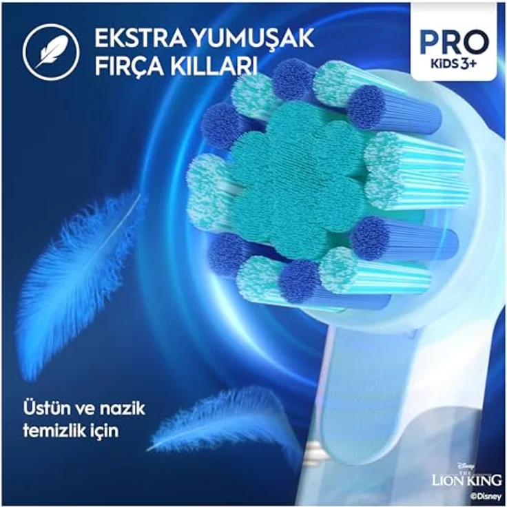 Braun Oral-B Pro Kinder König der Löwen, elektrische Zahnbürste mit rotierendem Bürstenkopf, Sensitiv-Modus und Timer für Kinder – Bild 4