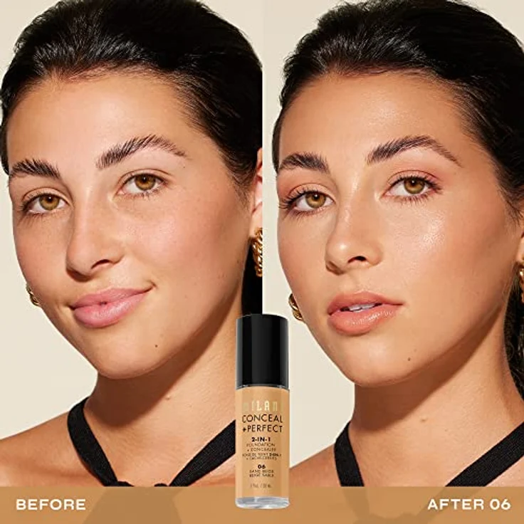 Milani Conceal + Perfect 2in1 Foundation, wasserfest und cremig, Sand Beige/06, 30 ml – Bild 3
