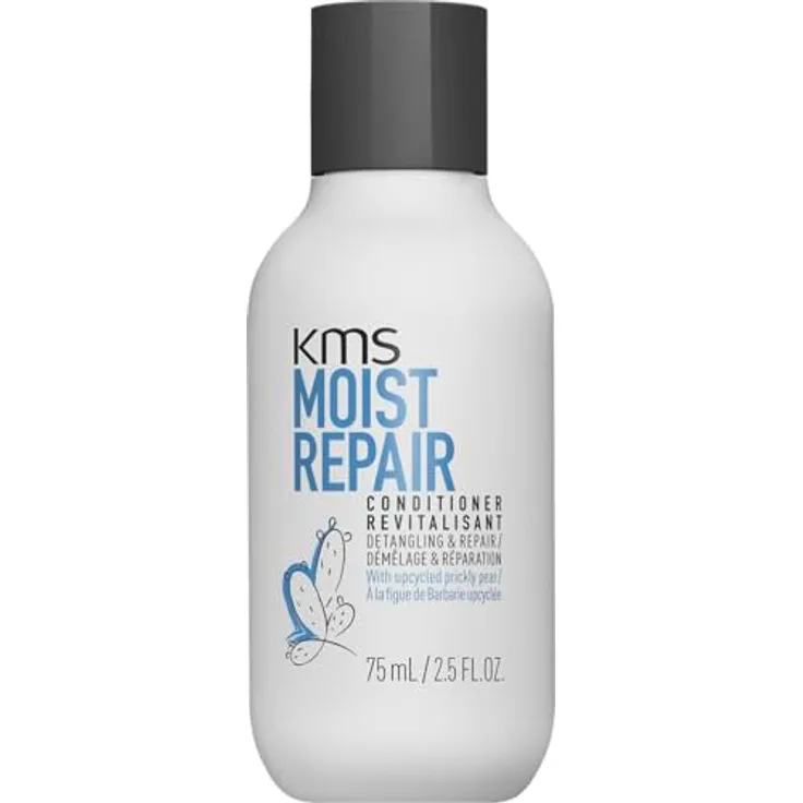 KMS Moist Repair Conditioner, feuchtigkeitsspendende Haarspülung für Damen, 75 ml, vegan, ohne Silikone, stärkt Haarfasern, erleichtert das Kämmen