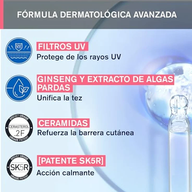 Uriage Roseliane Visible Redness-Neutralizing Care SPF30, leichte beruhigende Creme gegen Hautrötungen, 40 ml, mit UVA/UVB-Schutz – Bild 4