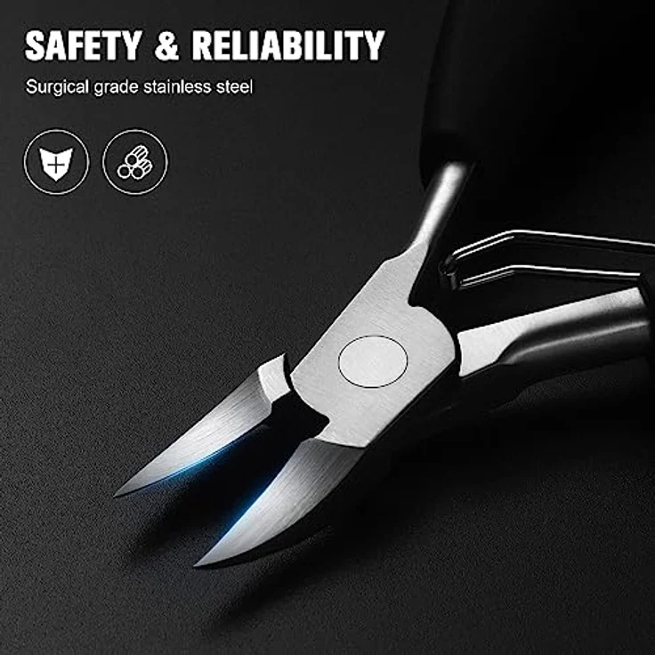 BEZOX Präzision Fußnagel Knipser Metall Nagelzange Für Dicke Und Tiefe Eingewachsene Fußnägel und Fingernägel - Weicher Griff – Bild 2