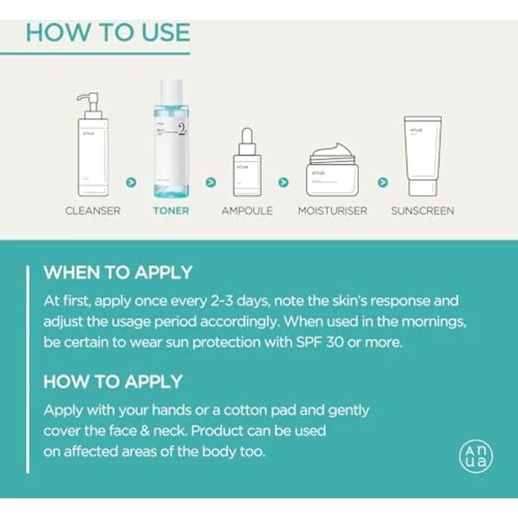 Anua BHA 2% Gentle Exfoliating Toner, sanftes Peeling-Tonikum für problematische Haut und Akne, 150 ml – Bild 7