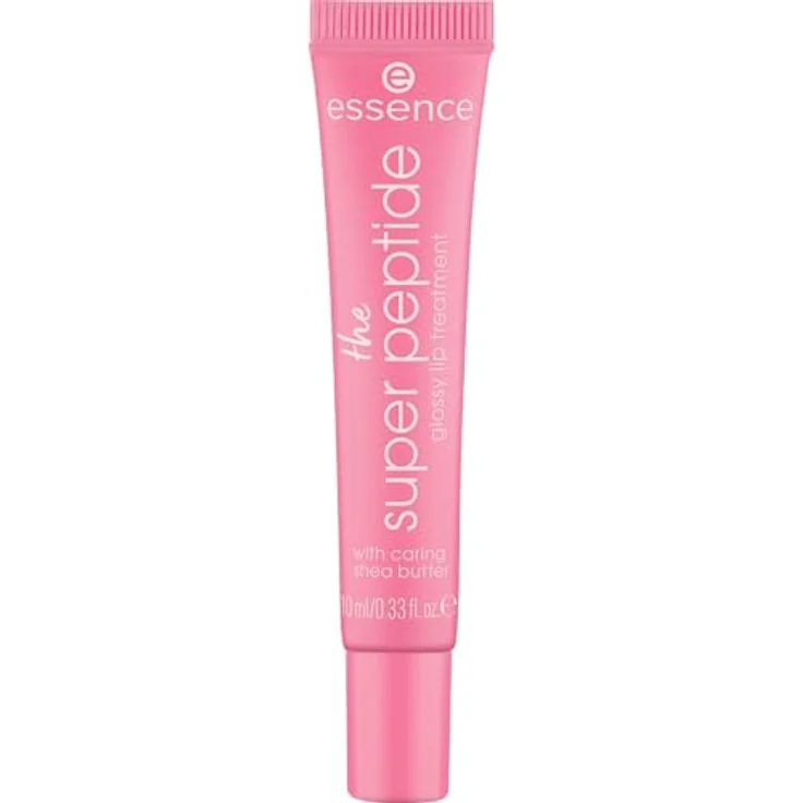 essence the super peptide glossy lip treatment, Lippenbalsam Nr. 02, Pink, glättend, pflegend mit Vitaminen, vegan, ohne Parabene, 10ml – Bild 1