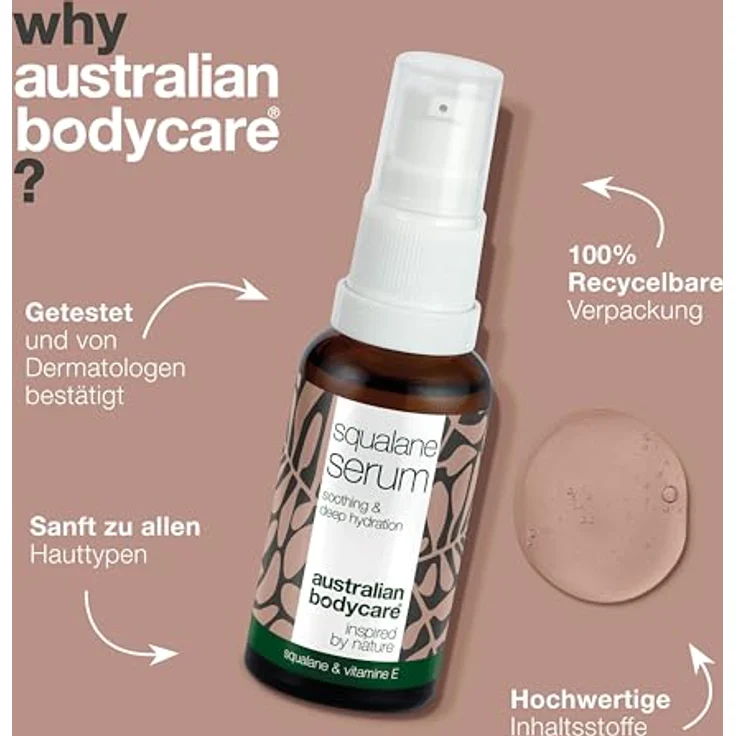 Australian Bodycare Squalan Serum mit Vitamin E, Die besten Öle für seidige Haut - Für alle Hauttypen geeignet- 30 ml – Bild 4