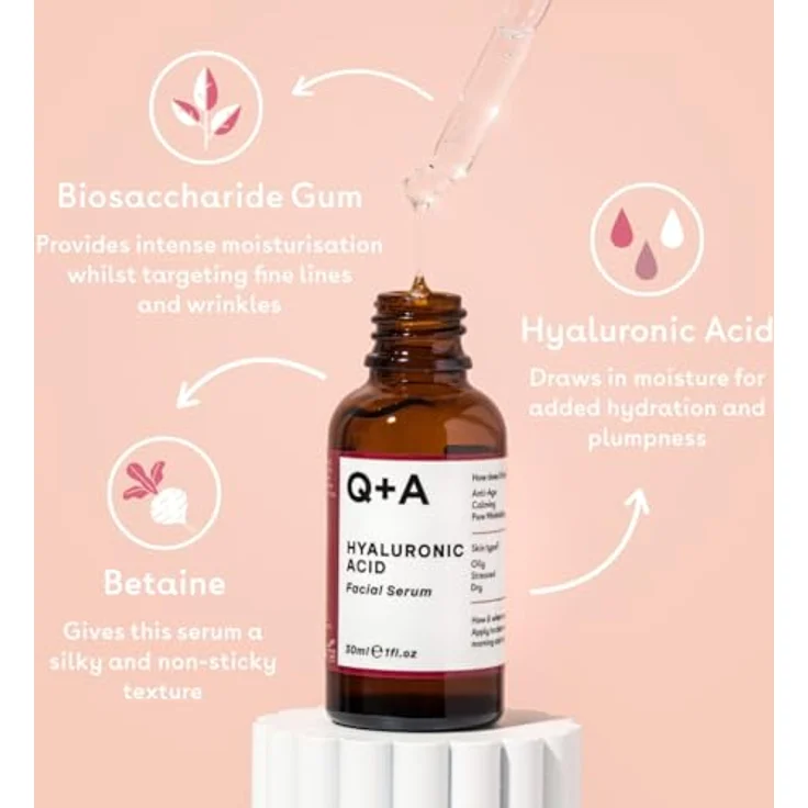 Q+A Hyaluronic Acid Feuchtigkeitsspendendes Serum mit Hyaluronsäure 30 ml – Bild 4