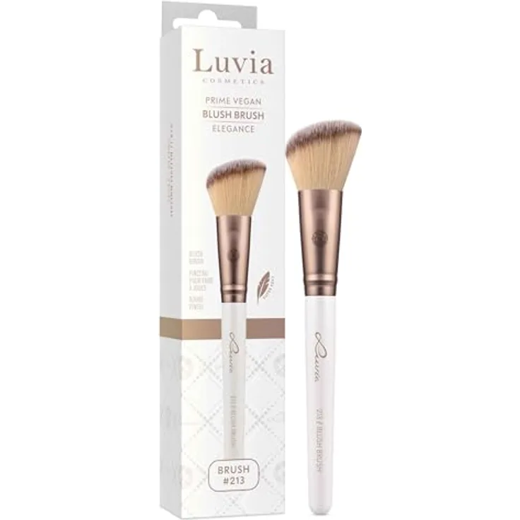 Luvia Cosmetics Professioneller Make-up Pinsel Luvia, Blush Schminkpinsel, Bronzer Pinsel, angeschrägter Puder Pinsel, veganer Kosmetikpinsel, 213 // Blush Brush - Elegance, ultra-weiches Nurai-Haar, 100% vegan & tierversuchsfrei