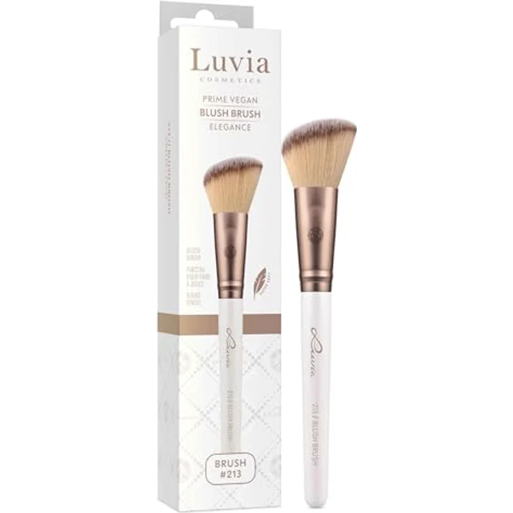 Luvia Cosmetics Professioneller Make-up Pinsel Luvia, Blush Schminkpinsel, Bronzer Pinsel, angeschrägter Puder Pinsel, veganer Kosmetikpinsel, 213 // Blush Brush - Elegance, ultra-weiches Nurai-Haar, 100% vegan & tierversuchsfrei – Bild 1