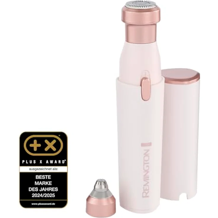 Remington BareMe WFS200, 2-in-1 Augenbrauenrasierer und Gesichtshaarentferner mit hypoallergenen Aufsätzen, USB-C Ladefunktion, wasserdicht – Bild 2