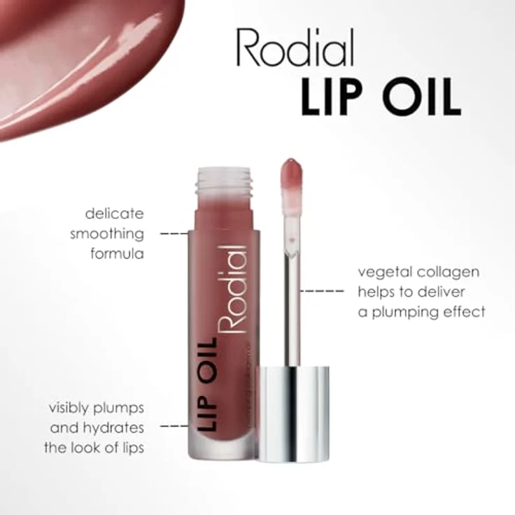 Rodial Lip Oil With Collagen, Hochglänzendes Lippenöl in Wild Plum, 4 ml – Bild 3