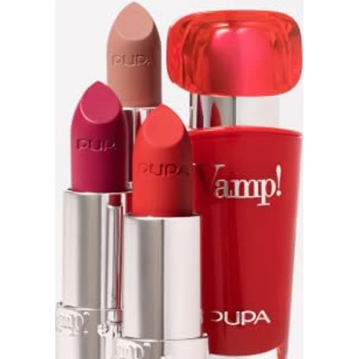 PUPA Milano Vamp! Luminous Lipstick, voluminisierender Lippenstift mit Satin-Effekt, Farbton 100 Naked Skin, 3.5 g – Bild 4