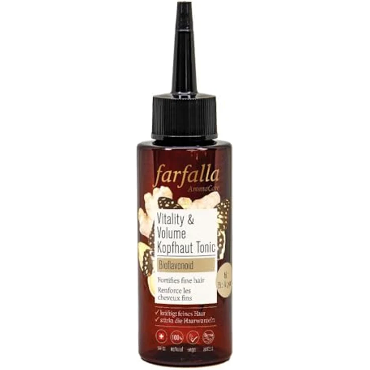 Farfalla Bioflavonoid Vitality & Volume Kopfhaut Tonic mit Bio-Ingwer, 100ml - Stärkende Kopfhautpflege für mehr Haarfülle, Flasche aus 100% Recycling-PET – Bild 1