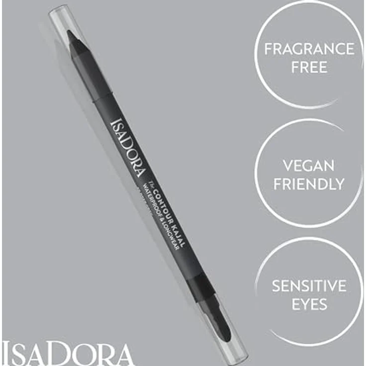 IsaDora Perfect Contour Kajal, wasserfester Augen-Kajalstift mit langanhaltender Farbkraft, Deep Grey 1,2 g – Bild 4