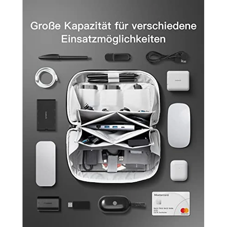 Inateck Kulturbeutel Zubehörtasche Reisetasche Elektroniktasche – Bild 4
