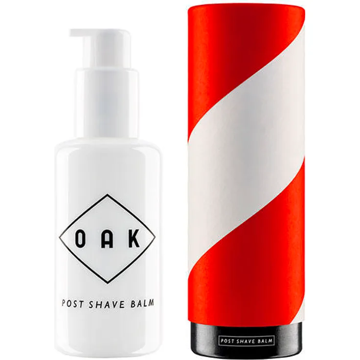 OAK POST SHAVE BALM 80 ml, beruhigendes After Shave mit Bio-Aloe-Vera und ätherischen Ölen, holziger Duft