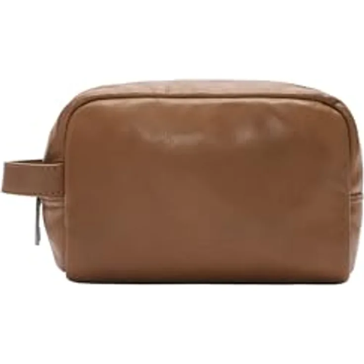 Liebeskind Kulturbeutel S aus 100% Leder, 19 cm x 9 cm x 12 cm, braun