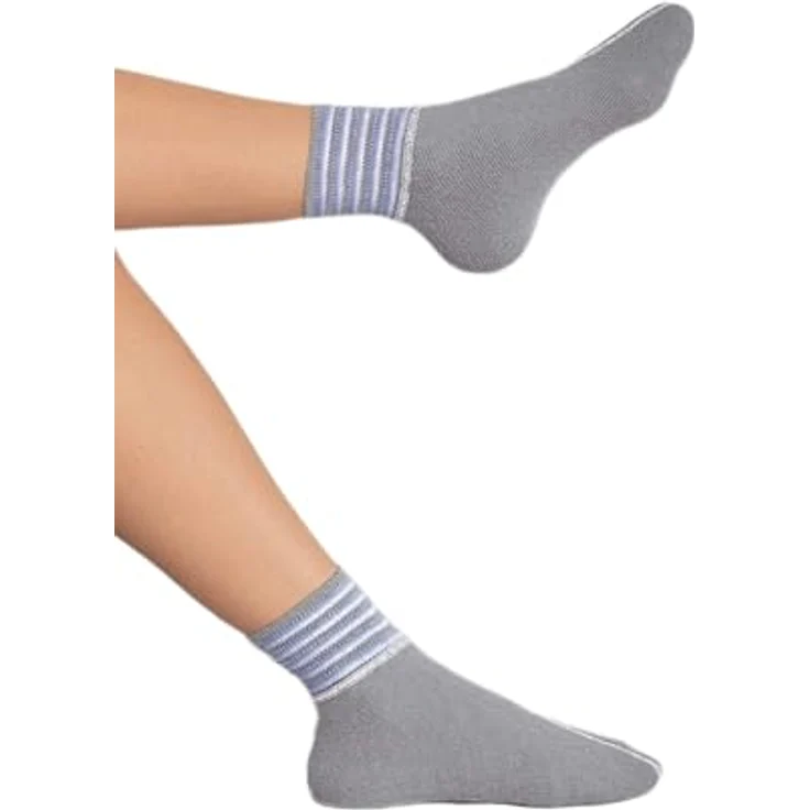 Bettschuhe/ Fußwärmer/Bettdinger 40% Angora 30% Gr.L weiss/gestreift lila - Preisvergleich – Bild 3