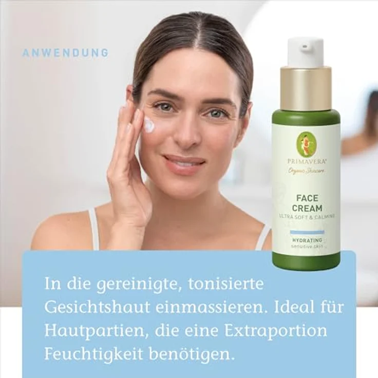 PRIMAVERA Face Cream - Ultra soft & Calming 30 ml - Naturkosmetik - Einzigartige Gesichtscreme für sensible und normale Haut - vegan – Bild 4