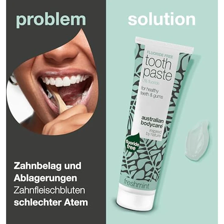 Australian Bodycare Fluoridfreie Zahnpasta – Reduziert Plaque, schützt das Zahnfleisch, langanhaltend frischer Atem – Bild 2