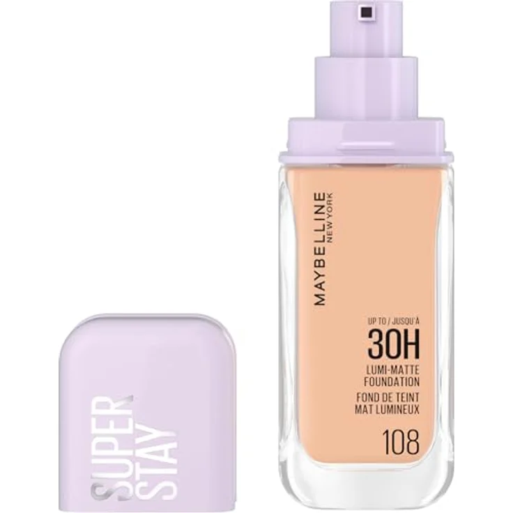 MAYBELLINE NEW YORK SuperStay Lumi-Matte Foundation, langanhaltend, hohe Deckkraft, Farbton 108, 35 ml – Bild 2
