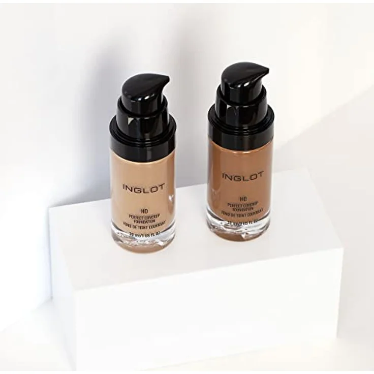 Inglot HD Perfect Coverup Foundation, hochdeckende Foundation mit HD Pigmenten, hypoallergen, 30 ml, mit weißem Trüffelextrakt – Bild 3
