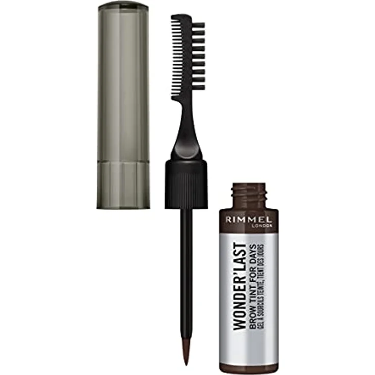 Rimmel Wonder'Last, semipermanente Gel-Augenbrauenfarbe, Farbton 004 Soft Brown, 4.5 ml, langanhaltende Betonung und einfache Anwendung – Bild 3