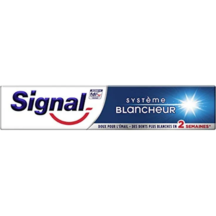 Signal Zahnpasta Weißes System, natürliches Weiß, Emaille, wiederaufbereitet, 75 ml Tube