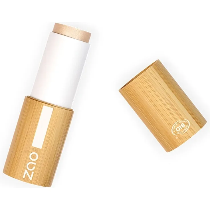 ZAO Bamboo Shine-up Blush 10 g, Highlighter in der Farbe Golden Beige mit perlmuttschimmernder Formel und pflegenden Bio-Ölen