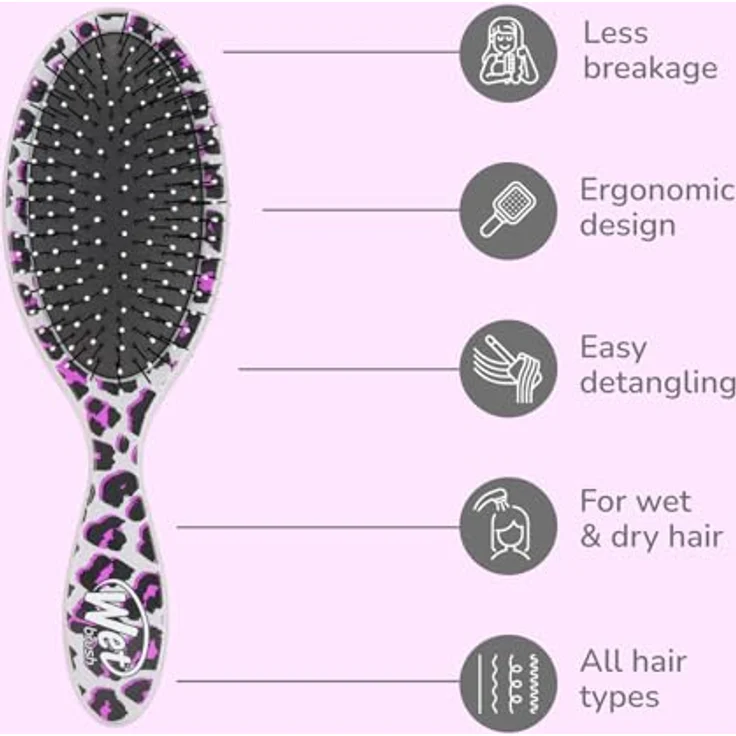 Wet Brush Safari Detangler Tiger Haarbürste - Original Entwirrer mit IntelliFlex-Borsten, schmerzlos und für alle Haartypen geeignet – Bild 5