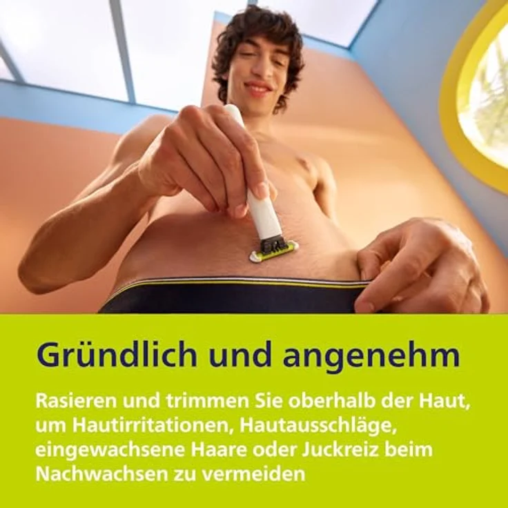 Philips OneBlade Intimrasierer, Elektrischer Intimtrimmer für Männer, weiß – Bild 4
