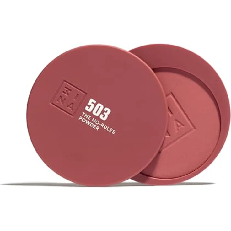 3INA The No-Rules Powder, multifunktionales Make-up für Augen, Lippen und Gesicht, Farbton 503 - Nude Pink, matte, 8 g – Bild 1