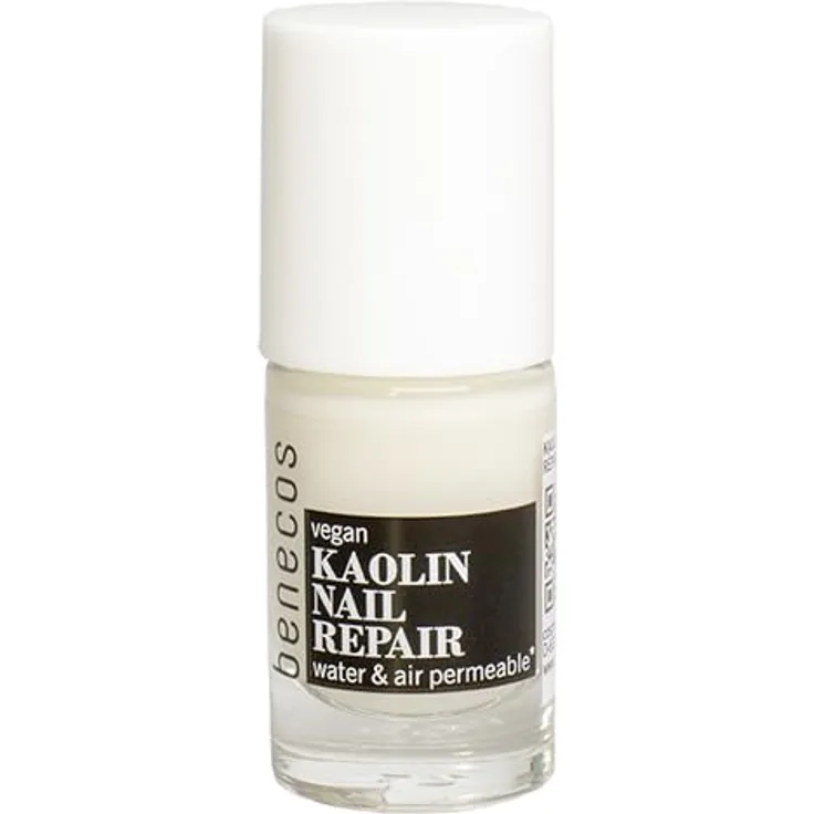 benecos Kaolin Nail Repair, Intensivpflege mit Weißer Tonerde & Kokosöl, 5 ml, sauberes, seidiges Finish
